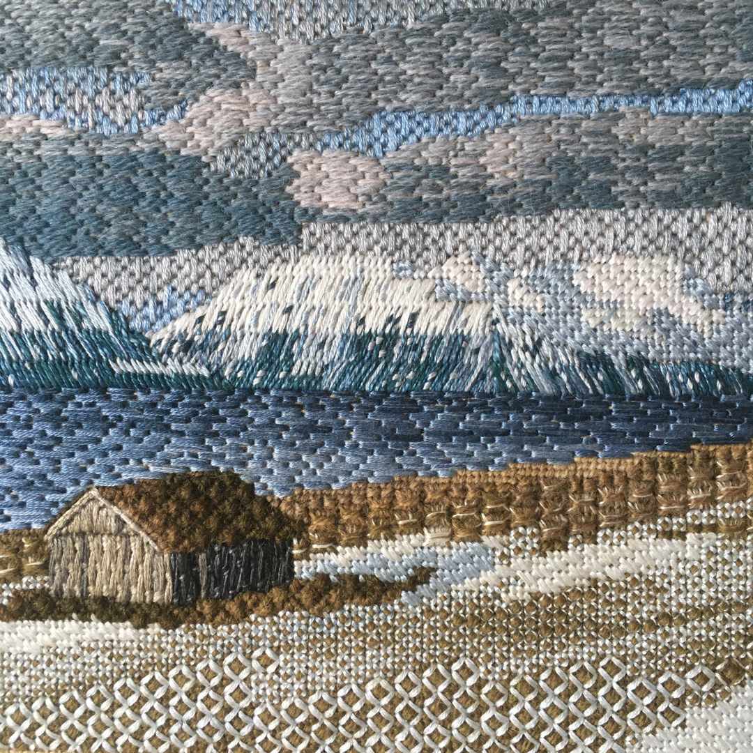 Snowy Landscape canvas stitches